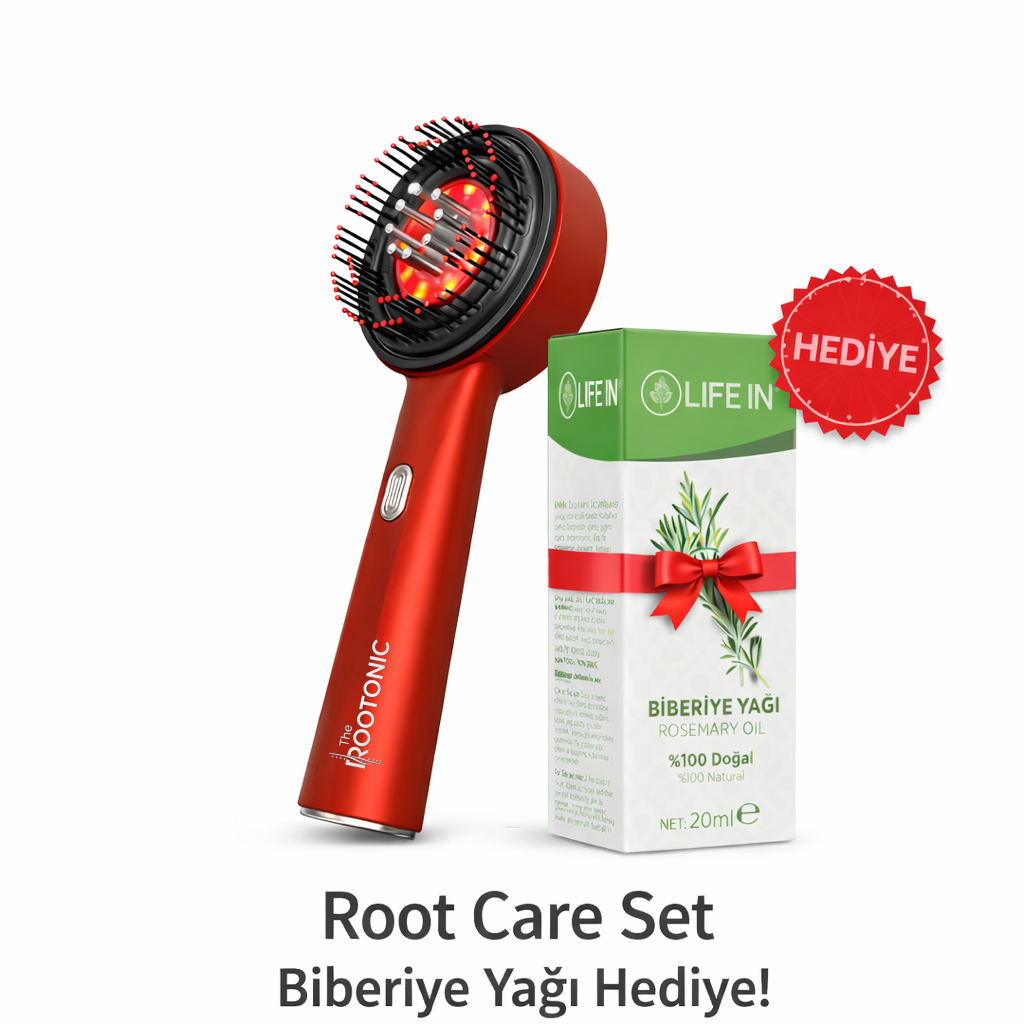 TheRootonic™️: Akıllı Saç Derisi Bakım Seti 🌿 (Biberiye Yağı Hediyeli)
