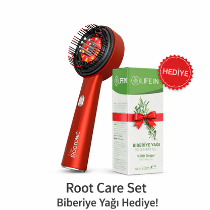 TheRootonic™️: Akıllı Saç Derisi Bakım Seti 🌿 (Biberiye Yağı Hediyeli)